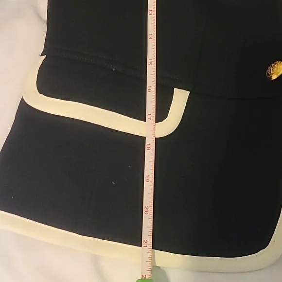 NWT Talbots Black Jacket with White Trim Size 6 - Picture 9 of 11